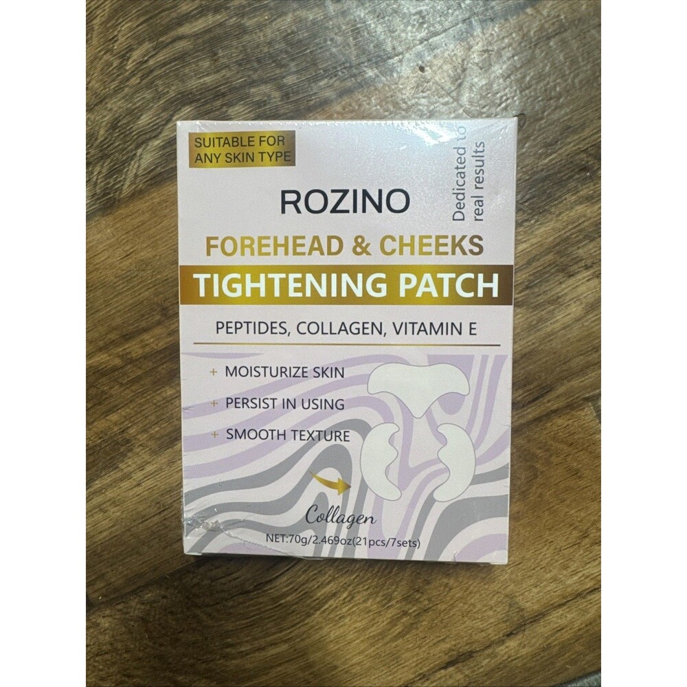 ROZINO Forehead & Cheeks Tightening Patch Peptides + Collagen + Vitamin E 21pcs